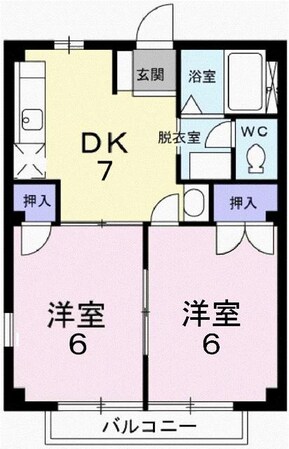 サンパステルＡの物件間取画像